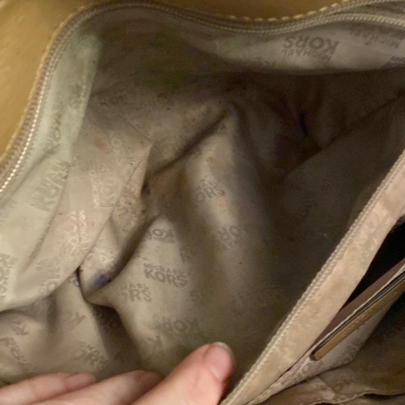 Michael Kors Camel Gold Chained Strap Shoulder Tote